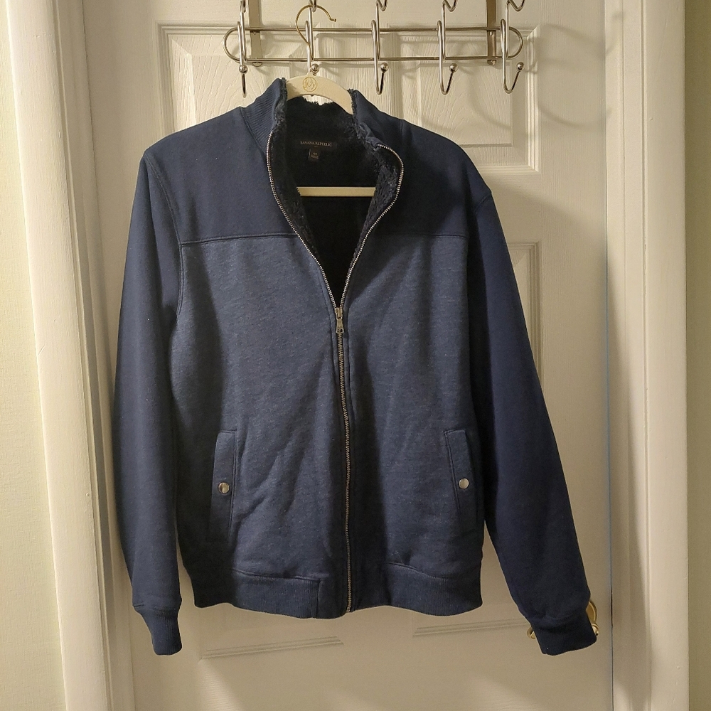 Men's Banana Republic Blue Fleece Lined Jacket